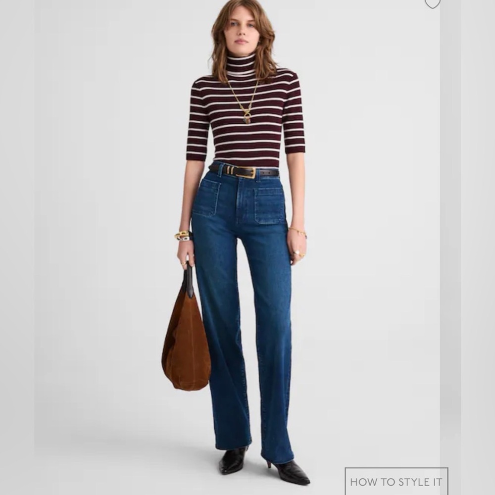 Madewell The Emmett Wide-Leg Patch Pocket Jean